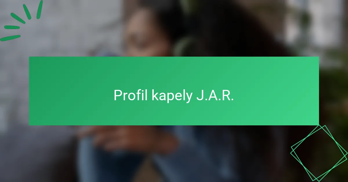 Profil kapely J.A.R.