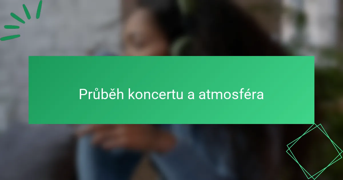 Průběh koncertu a atmosféra